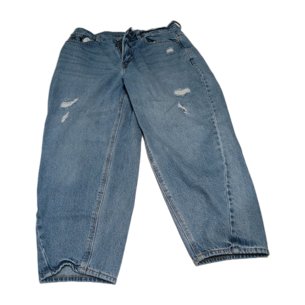 Old Navy Women's Extra High Rise Size 12 Zipper-Fly Straight Jeans Petite